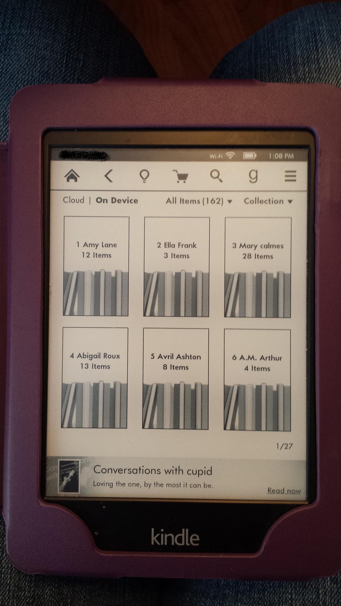 Love stories on my Kindle